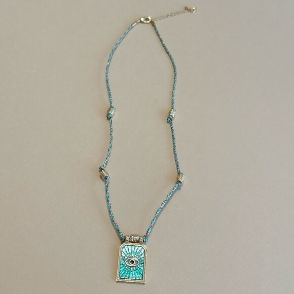 Boho evil eye necklace M1053 - Picture 2 of 4